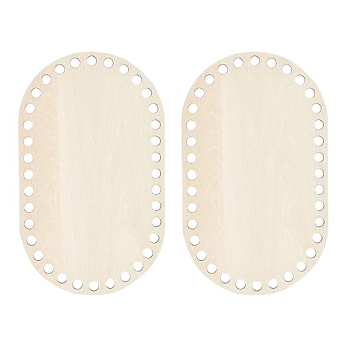 2 Stück unlackierte Korbunterteile aus Holz, Häkelbasis zum Basteln, Taschenherstellung, Nähzubehör, professionelles Zubehör 2 Stück unlackierte Korbunterteile aus Holz, Häkelbasis zum Basteln, Taschenherstellung, Nähzubehör, professionelles Zubehör von PURPLELILY