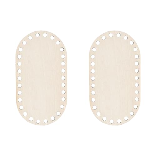 2 Stück unlackierte Korbunterteile aus Holz, Häkelbasis zum Basteln, Taschenherstellung, Nähzubehör, professionelles Zubehör 2 Stück unlackierte Korbunterteile aus Holz, Häkelbasis zum Basteln, Taschenherstellung, Nähzubehör, professionelles Zubehör von PURPLELILY