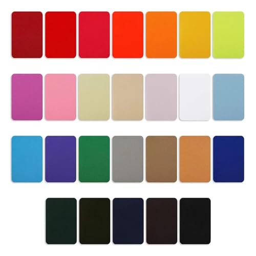 26 Stück Jeans-Flicken zum Aufbügeln, 26 Farben, zum Aufbügeln für Jacken, Kleidung, Reparatur, Dekoration, mehrfarbige Flicken von PURPLELILY