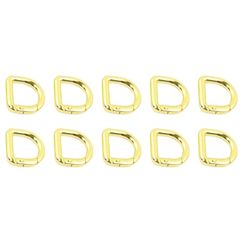 D-Ringe, Karabiner-Clip, Metall, Schlüsselanhänger, Feder-D-Ringe, Haken, Hardware-Zubehör für Auto, Schlüsselanhänger, Rucksäcke, Gurt, 10 Stück von PURPLELILY