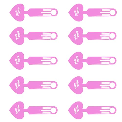 Gepäck-Etiketten, auffällig, fluoreszierend, Herzform, Reisen, für Taschen, Identifikation, Name, 10 Stück von PURPLELILY