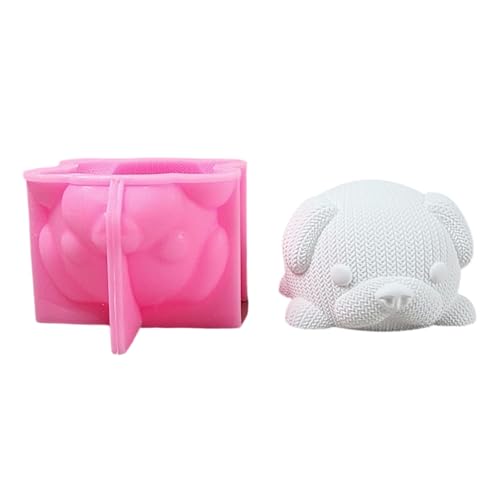 Gestrickte Silikonformen für die Herstellung von Seife, Schokolade, Süßigkeiten, Gips, Silikon für Heimdekoration, Tiere zur Herstellung von PURPLELILY