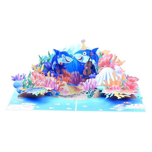 Handgefertigte Popup-Grußkarte, Unterwasser-Szenen-Designs, Einladung, Heimdekoration, Geburtstagsparty, handgefertigt, Unterwasser-Szene, Popup Handgefertigte Popup-Grußkarte, Unterwasser-Szenen-Designs, Einladung, Heimdekoration, Geburtstagsparty, handgefertigt, Unterwasser-Szene, Popup von PURPLELILY