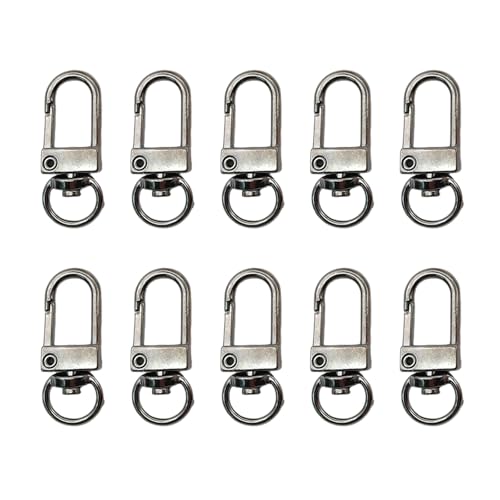 Metall-Karabinerverschlüsse, Drehgelenk, Haken, Hardware-Zubehör für Taschen, Schlüsselanhänger, Verbindungsstücke, Schmuckherstellung, 10 Stück Metall-Karabinerverschlüsse, Drehgelenk, Haken, Hardware-Zubehör für Taschen, Schlüsselanhänger, Verbindungsstücke, Schmuckherstellung, 10 Stück von PURPLELILY
