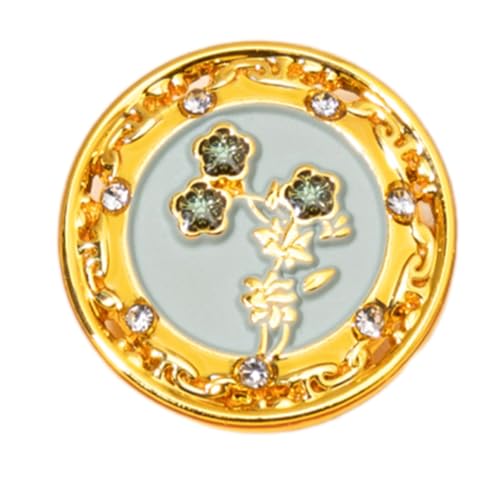 Metallknopf, hohl, Blume, Antik-Nähkleidung, für Cheongsan, Kleid, Hemd, Mantel, Pullover, Kleidung, 17 mm, Goldknopf Metallknopf, hohl, Blume, Antik-Nähkleidung, für Cheongsan, Kleid, Hemd, Mantel, Pullover, Kleidung, 17 mm, Goldknopf von PURPLELILY
