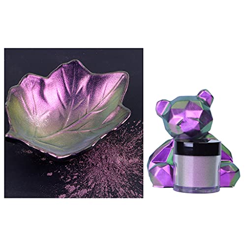 PURPLELILY Chamäleon-Pulver, Glimmerpulver für Epoxidharz, Perlpigmentpulver zum Bemalen von Seifen, mehrfarbig von PURPLELILY