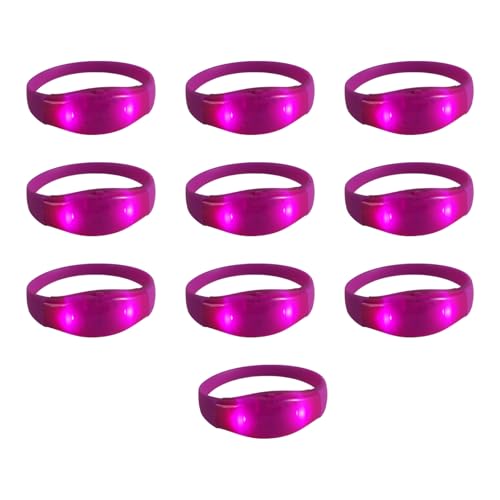 PURPLELILY Stimmaktivierte Armbänder, leuchtende Armbänder für Geburtstage und Raves, blinkende Armbänder, Partyzubehör, beleuchteter Schmuck, 10 Stück von PURPLELILY