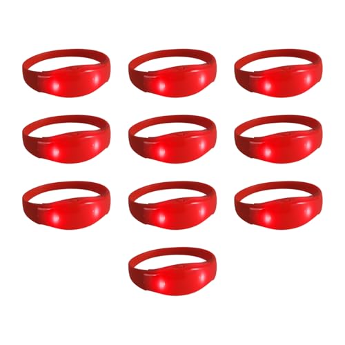 PURPLELILY Stimmaktivierte Armbänder, leuchtende Armbänder für Geburtstage und Raves, blinkende Armbänder, Partyzubehör, beleuchteter Schmuck, 10 Stück von PURPLELILY