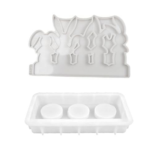 Silikon-Ständerformen in Hasenform, Epoxidharz, Silikonformen zur Herstellung von Kerzenständern, Säulenhalter, handgefertigter Halter Silikon-Ständerformen in Hasenform, Epoxidharz, Silikonformen zur Herstellung von Kerzenständern, Säulenhalter, handgefertigter Halter von PURPLELILY