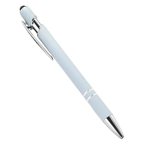 PURYN 20–200 Stifte Großhandel Metall Kugelschreiber Touchscreen Stift Büro Schule Werbung Stift Custom Logo Text Lasergravur (Neu Blau (Silber), 20 Stück Stifte) von PURYN