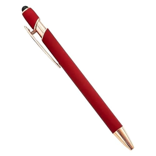 PURYN 20–200 Stifte Großhandel Metall Kugelschreiber Touchscreen Stift Büro Schule Werbung Stift Custom Logo Text Lasergravur (Weinrot (Rose), 200 Stück Stifte) von PURYN