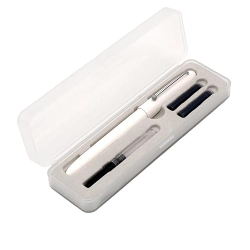 PURYN EF Retro-Füllfederhalter, 0,38 mm, Geschenkbox, Federschreiber für Schule, Schreibwaren, Büro, Kunstbedarf, Weiß von PURYN