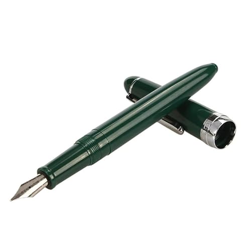 PURYN Füllfederhalter, 0,5 mm, silberfarbener Clip, Tintenschreiber, Schreibwaren, Schul- und Bürobedarf (Armeegrün) von PURYN
