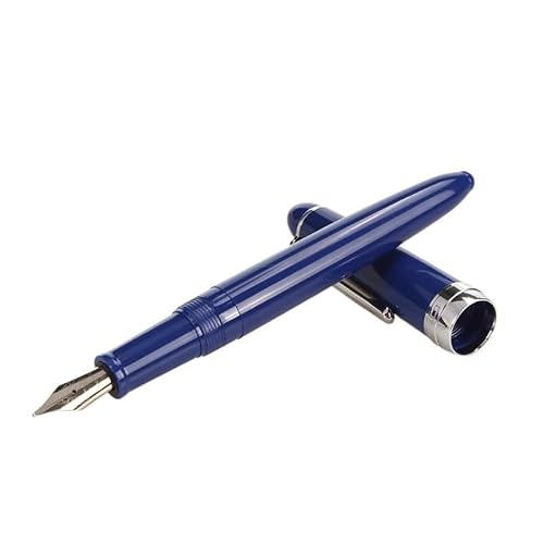PURYN Füllfederhalter, 0,5 mm, silberfarbener Clip, Tintenschreiber, Schreibwaren, Schul- und Bürobedarf (dunkelblau) von PURYN