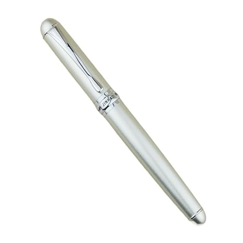 PURYN Füllfederhalter, 0,7 mm, feine Feder, Metall, silberfarbener Clip, Tintenstifte zum Schreiben, Schulanfang, Bürobedarf, Schreibwaren (12) von PURYN