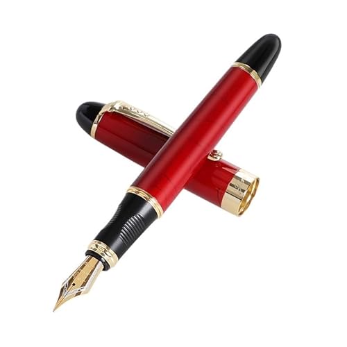 PURYN Füllfederhalter, feine Spitze, 0,7 mm, goldfarbener Clip, Metall-Tintenstifte für Studenten, Schule, Bürobedarf, Schreibwaren (03) von PURYN