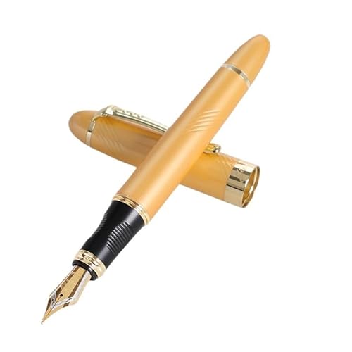 PURYN Füllfederhalter, feine Spitze, 0,7 mm, goldfarbener Clip, Metall-Tintenstifte für Studenten, Schule, Bürobedarf, Schreibwaren (04) von PURYN