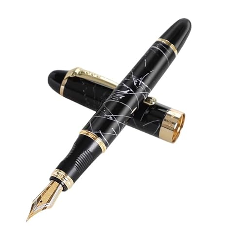 PURYN Füllfederhalter, feine Spitze, 0,7 mm, goldfarbener Clip, Metall-Tintenstifte für Studenten, Schule, Bürobedarf, Schreibwaren (08) von PURYN