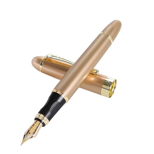 PURYN Füllfederhalter, feine Spitze, 0,7 mm, goldfarbener Clip, Metall-Tintenstifte für Studenten, Schule, Bürobedarf, Schreibwaren (11) von PURYN