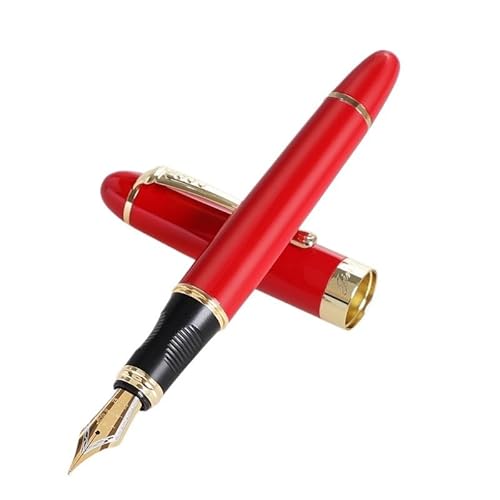 PURYN Füllfederhalter, feine Spitze, 0,7 mm, goldfarbener Clip, Metalltinte für Studenten, Schule, Bürobedarf, Schreibwaren (10) von PURYN