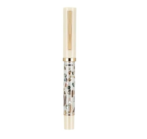 PURYN Füllfederhalter aus Holz, luxuriös, F EF Feder, elegante Kalligraphie-Tintenstifte, Büro, Schulbedarf, Schreibwaren (Hellgelb, F) von PURYN