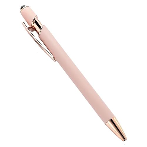 PURYN Metall-Kugelschreiber, Touchscreen, Büro, Schule, Werbung, individuelles Logo, Text, Lasergravur, 20–200 Stück, Rosa (Rose), 50 Stück von PURYN
