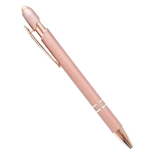 PURYN Metall-Kugelschreiber, Touchscreen, Büro, Schule, Werbung, individuelles Logo, Text, Lasergravur (Roségold (Rose), 50 Stück, 20–200 Stück von PURYN