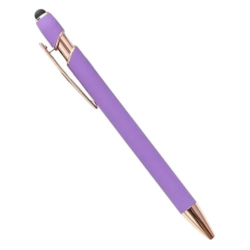 PURYN Metall-Kugelschreiber, Touchscreen, Büro, Schule, Werbung, individuelles Logo, Text, Lasergravur (Violett (Rose), 200 Stück, 200 Stück von PURYN