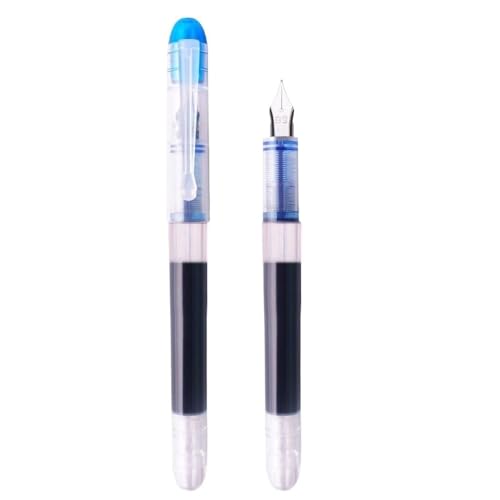 PURYN Modischer Füllfederhalter mit großer Kapazität, schnelltrocknend, F-Feder, Schreibtinte, 8 Farben, 0,5 mm, gerade, flüssiger Stift für Kinder (8) von PURYN