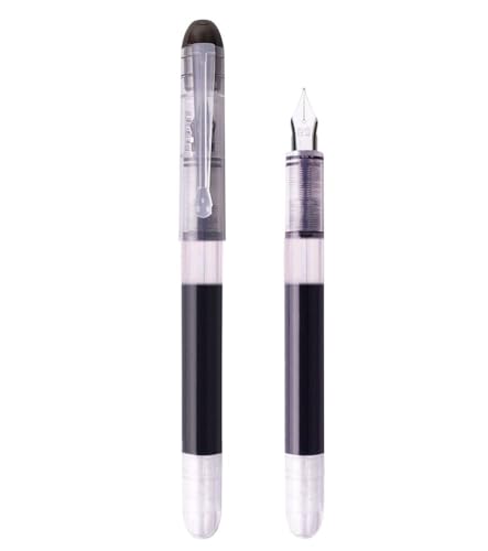 PURYN Modischer Füllfederhalter mit großer Kapazität, schnelltrocknend, F-Feder, Schreibtinte, Stifte, 8 Farben, 0,5 mm, gerade, flüssiger Stift für Kinder (A) von PURYN