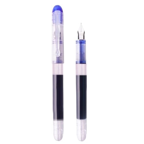 PURYN Modischer Füllfederhalter mit großer Kapazität, schnelltrocknend, F-Feder, Schreibtinte, Stifte, 8 Farben, 0,5 mm, gerade, flüssiger Stift für Kinder (C) von PURYN