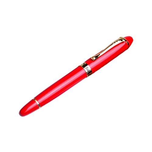 PURYN Wassertropfen-Polier-Füllfederhalter mit langem Messer, 0,7 mm Spitze, rotierender Tintensauger, Kalligraphie, Schreiben, Übungsstift (Rot, 1,0 mm) von PURYN