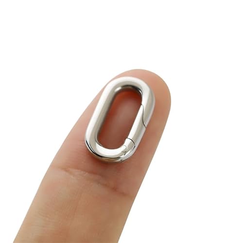 1 x ovale Federschnalle, Schmuckverbinder, DIY-Schmuckherstellung, Ersatzschnalle, dekorative Schnalle (Silber (1,1 cm) von PUTNPC
