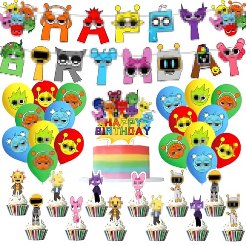 44 Stück Geburtstag Deko,Geburtstagsdeko Kinder,Geburtstag Party Set Kinder,Geburtstagsdeko mit Ballon Party Dekoration, Tortendeko & Banner,Perfekt für Kindergeburtstagsfeiern 44 Stück Geburtstag Deko,Geburtstagsdeko Kinder,Geburtstag Party Set Kinder,Geburtstagsdeko mit Ballon Party Dekoration, Tortendeko & Banner,Perfekt für Kindergeburtstagsfeiern von PUTUODA
