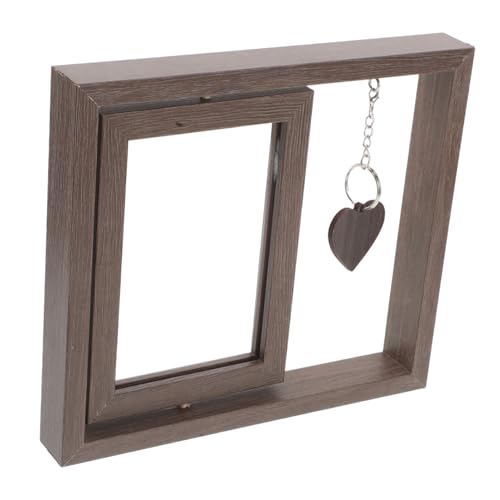 Doppelseitiger, drehbarer Bilderrahmen aus Holz for Familienbilder. Rustikaler Bilderhalter zur Schreibtischpräsentation. Ästhetisches Holzdesign for mehrere Erinnerungen. Doppelseitiger, drehbarer Bilderrahmen aus Holz for Familienbilder. Rustikaler Bilderhalter zur Schreibtischpräsentation. Ästhetisches Holzdesign for mehrere Erinnerungen. von PUYUNA