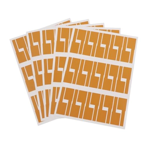 Kabelmarkierung, A4, Netzwerkkabel-Etiketten, Aufkleber, bunt, wasserdicht, selbstklebend, for Elektrokabel, zur Organisation der Kabelkennzeichnung (rot, 5 Blatt)(Brown 5sheet) von PUYUNA