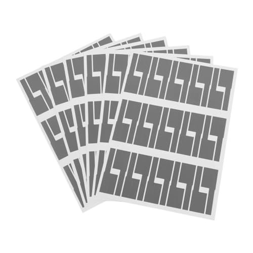 Kabelmarkierung, A4, Netzwerkkabel-Etiketten, Aufkleber, bunt, wasserdicht, selbstklebend, for Elektrokabel, zur Organisation der Kabelkennzeichnung (rot, 5 Blatt)(Grey 5sheet) von PUYUNA