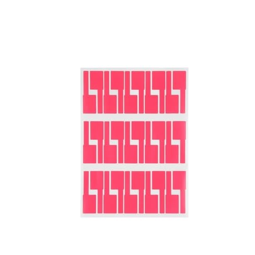 Kabelmarkierung, A4, Netzwerkkabel-Etiketten, Aufkleber, bunt, wasserdicht, selbstklebend, for Elektrokabel, zur Organisation der Kabelkennzeichnung (rot, 5 Blatt)(Red 5sheet) von PUYUNA
