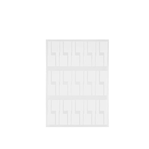 Kabelmarkierung, A4, Netzwerkkabel-Etiketten, Aufkleber, bunt, wasserdicht, selbstklebend, for Elektrokabel, zur Organisation der Kabelkennzeichnung (rot, 5 Blatt)(White 5sheet) von PUYUNA