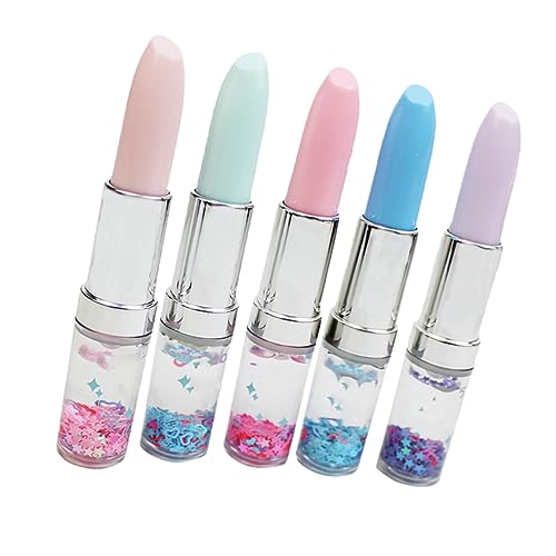 PUYUNA 5er-Pack kreativer Gelstift in Lippenstiftform mit Treibsand, süßes, mädchenhaftes Büro- und Studienschreibzeug PUYUNA 5er-Pack kreativer Gelstift in Lippenstiftform mit Treibsand, süßes, mädchenhaftes Büro- und Studienschreibzeug von PUYUNA
