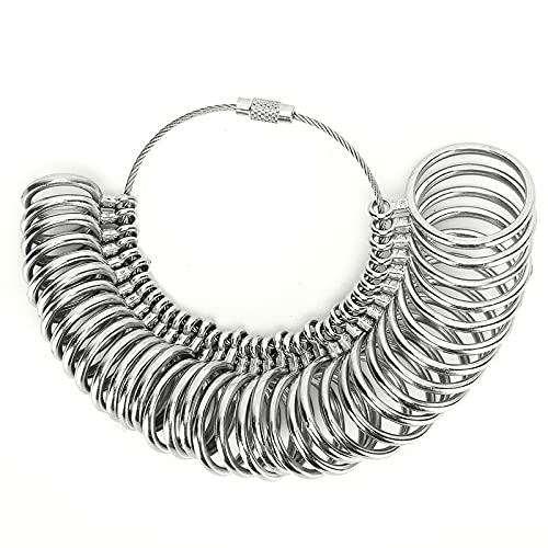 PUYUNA Ringgrößenmesser aus Metall, Fingergrößenmessgerät, Messwerkzeug, Schmuckzubehör for (Standard Meidu Circle)(Standard Oudu Circle) von PUYUNA
