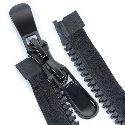 Reißverschlüsse, Reißverschlüsse for Nähen, 2 Stück, doppelte Öffnung, großer Reißverschluss, Jackenreißverschlüsse for Nähen, Doppelkopf, Zweiwege-Reißverschluss for Baumwollmäntel (schwarz, 90 cm)(B Reißverschlüsse, Reißverschlüsse for Nähen, 2 Stück, doppelte Öffnung, großer Reißverschluss, Jackenreißverschlüsse for Nähen, Doppelkopf, Zweiwege-Reißverschluss for Baumwollmäntel (schwarz, 90 cm)(B von PUYUNA