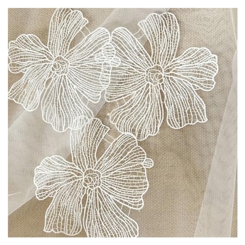 Spitzenapplikation, 5-teilige Blumen-Spitzenapplikation for Hochzeitskleider, Haarnadel-Broschen-Accessoires, Dentelle-Parches for Hochzeitskleider, Brautkleider, DIY-Bastelarbeiten (Stil 2)(Style10) von PUYUNA