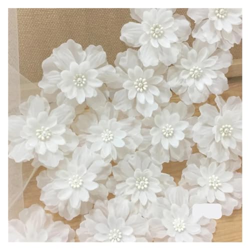 Spitzenapplikation, 5-teilige Blumen-Spitzenapplikation for Hochzeitskleider, Haarnadel-Broschen-Accessoires, Dentelle-Parches for Hochzeitskleider, Brautkleider, DIY-Bastelarbeiten (Stil 2)(Style2) von PUYUNA