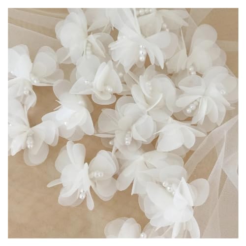 Spitzenapplikation, 5-teilige Blumen-Spitzenapplikation for Hochzeitskleider, Haarnadel-Broschen-Accessoires, Dentelle-Parches for Hochzeitskleider, Brautkleider, DIY-Bastelarbeiten (Stil 2)(Style3) von PUYUNA