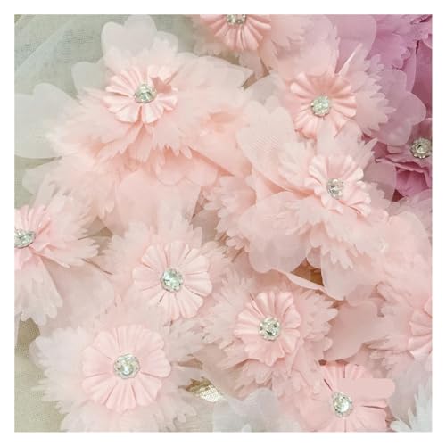 Spitzenapplikation, 5-teilige Blumen-Spitzenapplikation for Hochzeitskleider, Haarnadel-Broschen-Accessoires, Dentelle-Parches for Hochzeitskleider, Brautkleider, DIY-Bastelarbeiten (Stil 2)(Style6 Pi von PUYUNA