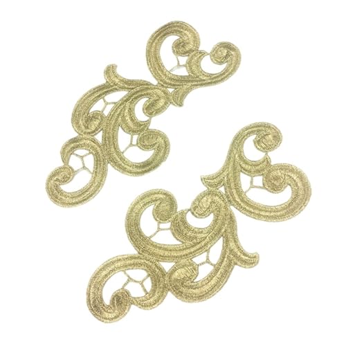 Spitzenapplikation, Spiegelpaar mit Spitzenapplikation, bestickte Aufnäher, goldene Guipure-Spitze, Nähspitze for Kleiderapplikationen, DIY-Brautkopfschmuck, Spitzenkragen for Brautkleid, Brautkleid, Spitzenapplikation, Spiegelpaar mit Spitzenapplikation, bestickte Aufnäher, goldene Guipure-Spitze, Nähspitze for Kleiderapplikationen, DIY-Brautkopfschmuck, Spitzenkragen for Brautkleid, Brautkleid, von PUYUNA