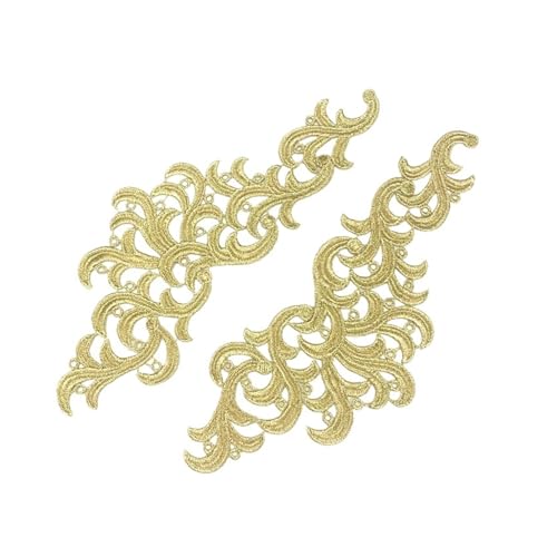 Spitzenapplikation, Spiegelpaar mit Spitzenapplikation, bestickte Aufnäher, goldene Guipure-Spitze, Nähspitze for Kleiderapplikationen, DIY-Brautkopfschmuck, Spitzenkragen for Brautkleid, Brautkleid, Spitzenapplikation, Spiegelpaar mit Spitzenapplikation, bestickte Aufnäher, goldene Guipure-Spitze, Nähspitze for Kleiderapplikationen, DIY-Brautkopfschmuck, Spitzenkragen for Brautkleid, Brautkleid, von PUYUNA