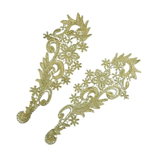 Spitzenapplikation, Spiegelpaar mit Spitzenapplikation, bestickte Aufnäher, goldene Guipure-Spitze, Nähspitze for Kleiderapplikationen, DIY-Brautkopfschmuck, Spitzenkragen for Brautkleid, Brautkleid, Spitzenapplikation, Spiegelpaar mit Spitzenapplikation, bestickte Aufnäher, goldene Guipure-Spitze, Nähspitze for Kleiderapplikationen, DIY-Brautkopfschmuck, Spitzenkragen for Brautkleid, Brautkleid, von PUYUNA