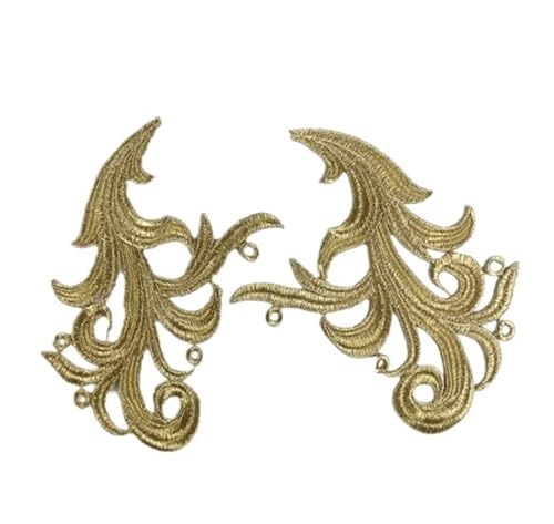 Spitzenapplikation, Spiegelpaar mit Spitzenapplikation, bestickte Aufnäher, goldene Guipure-Spitze, Nähspitze for Kleiderapplikationen, DIY-Brautkopfschmuck, Spitzenkragen for Brautkleid, Brautkleid, Spitzenapplikation, Spiegelpaar mit Spitzenapplikation, bestickte Aufnäher, goldene Guipure-Spitze, Nähspitze for Kleiderapplikationen, DIY-Brautkopfschmuck, Spitzenkragen for Brautkleid, Brautkleid, von PUYUNA
